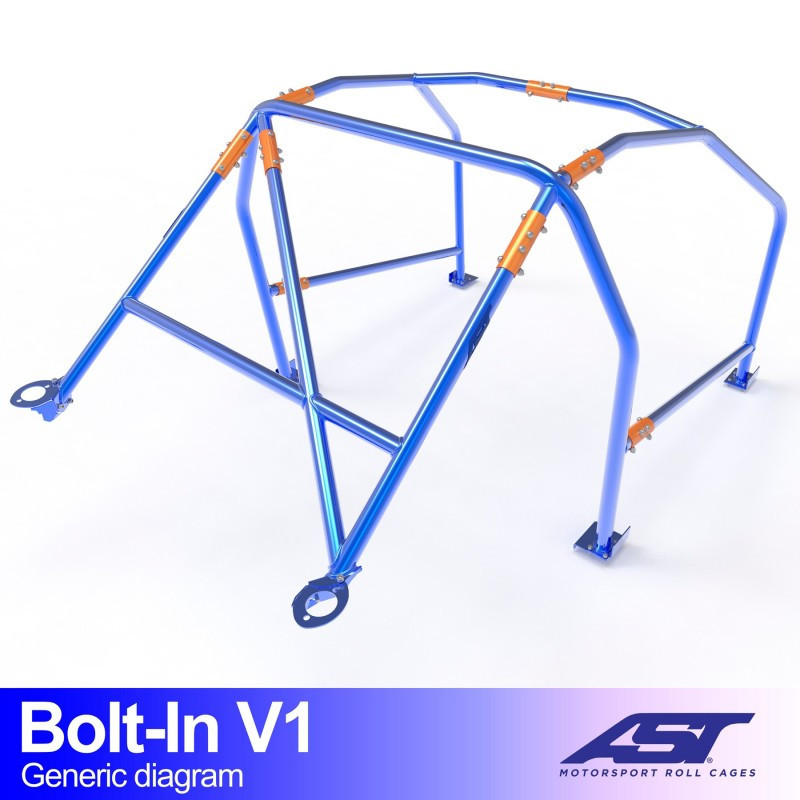 Arc de protecție AST cu prindere prin șuruburi, omologat FIA cu 6 puncte de fixare, pentru LEXUS SC (Z30) Coupé cu 2 uși - AST-LESC-2P-BOUL.V1 - CMBN05864