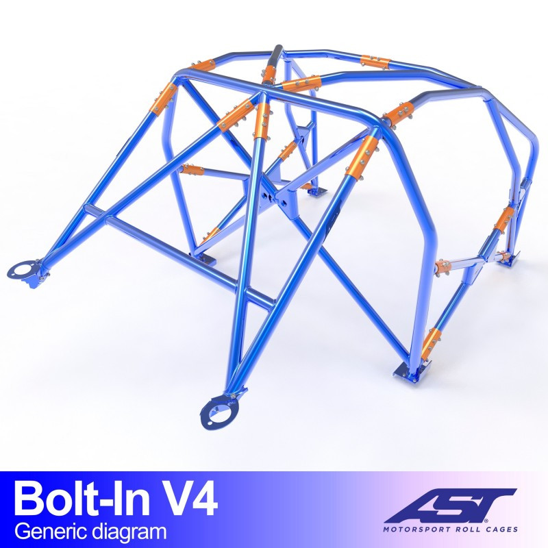 Arc de protecție AST cu prindere prin șuruburi, omologat FIA cu 6 puncte de fixare, pentru LEXUS SC (Z30) Coupé cu 2 uși - AST-LESC-2P-BOUL.V1 - CMBN05864