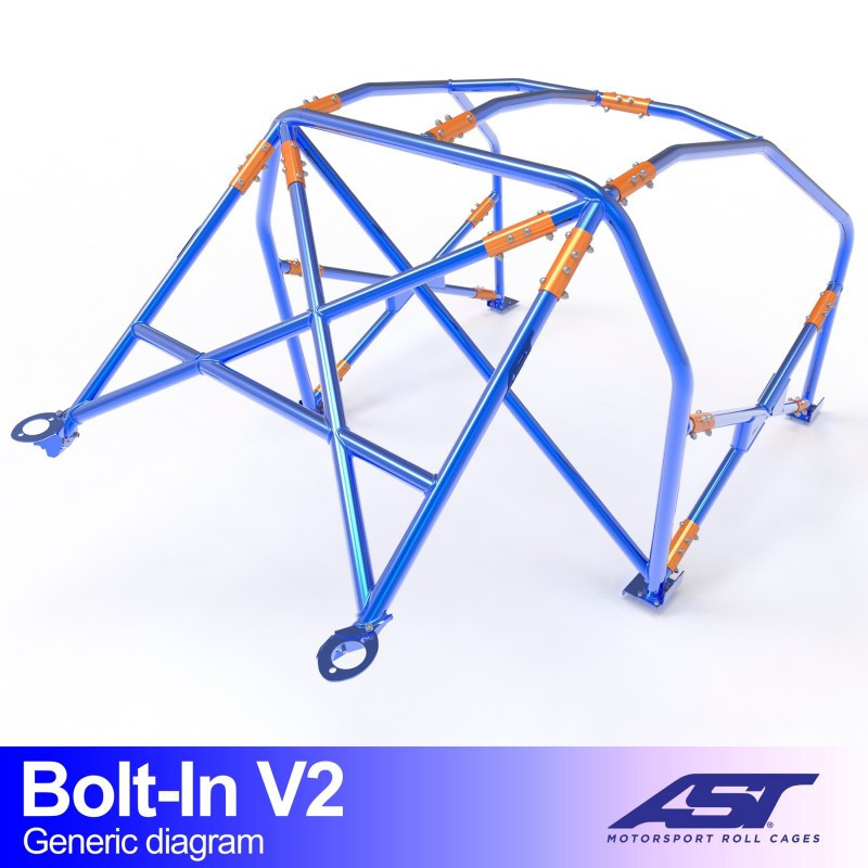 Arceau AST à boulonner FIA 6 points pour NISSAN SILVIA (S13) 3-portes Hayon - AST-NISIL13-3P-BOUL.V1 - CMBN05676
