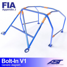Arceau AST à boulonner FIA 6 points pour TOYOTA Corolla (E11) 3-portes Hayon FWD