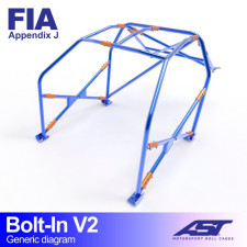 Arceau AST à boulonner FIA 6 points pour TOYOTA Corolla (E11) 3-portes Hayon FWD