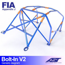Arceau AST à boulonner FIA 6 points pour TOYOTA Corolla (E11) 3-portes Hayon FWD