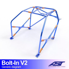 Arceau AST à boulonner FIA 6 points pour TOYOTA MR-2 (W30) 2-portes Roadster