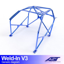Arceau AST à souder FIA 8 points pour AUDI TT (8N) 3-portes Hayon Quattro