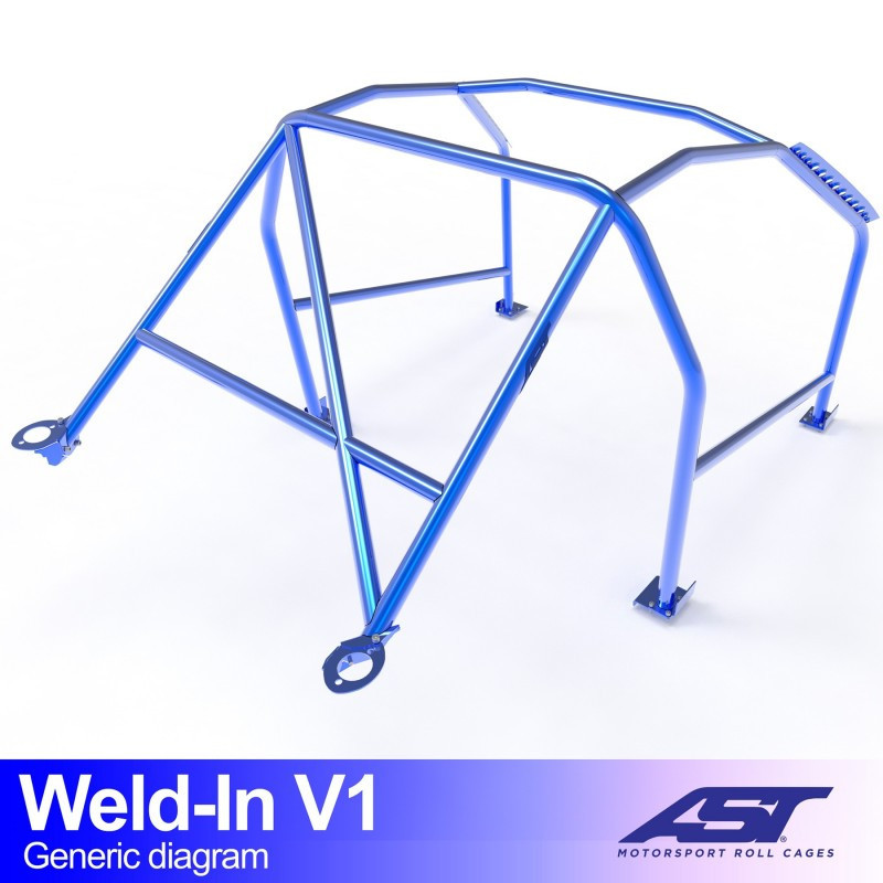 Arceau AST à souder FIA 8 points pour BMW (E36) 3-Series E36 3-portes Compact RWD - AST-BM3E36-3P-SOUD.V1 - CMBN05575