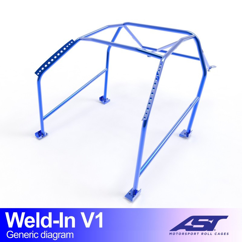 Arc de protecție AST de sudat FIA cu 8 puncte de fixare pentru BMW (E46) Seria 3 E46, 3 uși, Compact, tracțiune spate - AST-BM3E46-3P-SOUD.V1 - CMBN05792