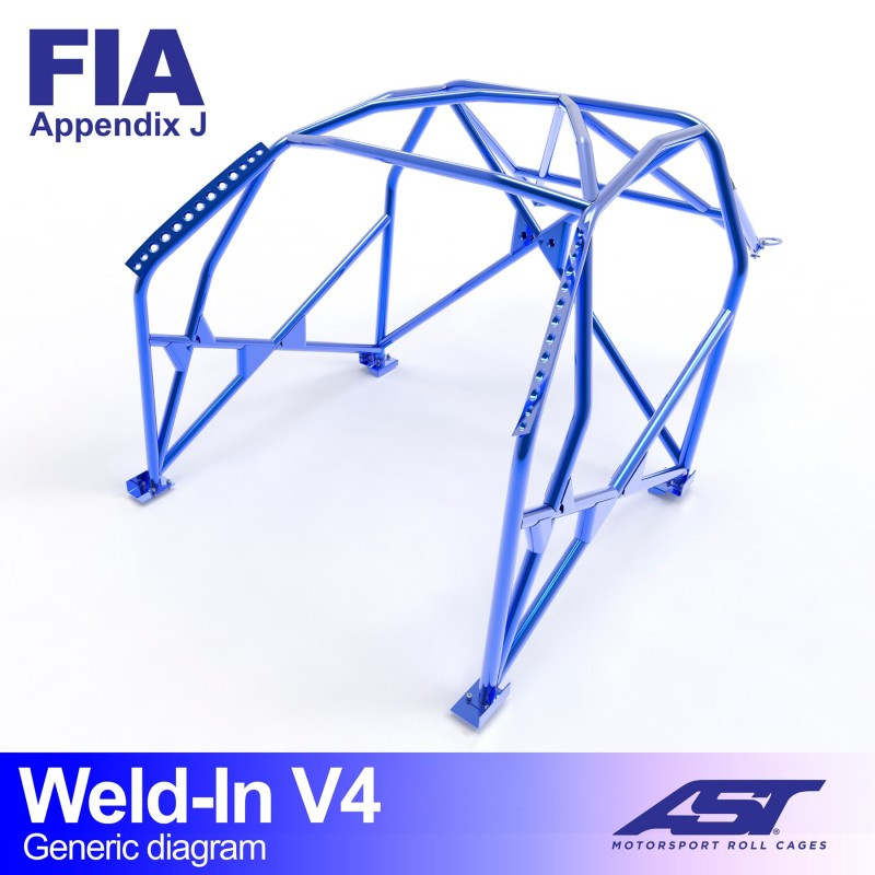 Arceau AST à souder FIA 8 points pour DATSUN Bluebird (510) 4-portes Berline - AST-DABLUEB-4P-SOUD.V1 - CMBN06986