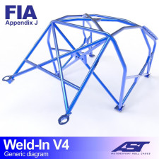 Arceau AST à souder FIA 8 points pour HONDA Civic (EG/EH) 4-portes Ferio