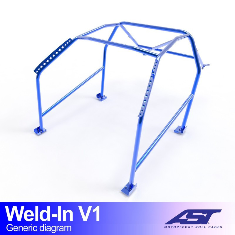 Arceau AST à souder FIA 8 points pour MAZDA 323 (BG) 3-portes Hayon - AST-MA323BG-3P-SOUD.V1 - CMBN05656
