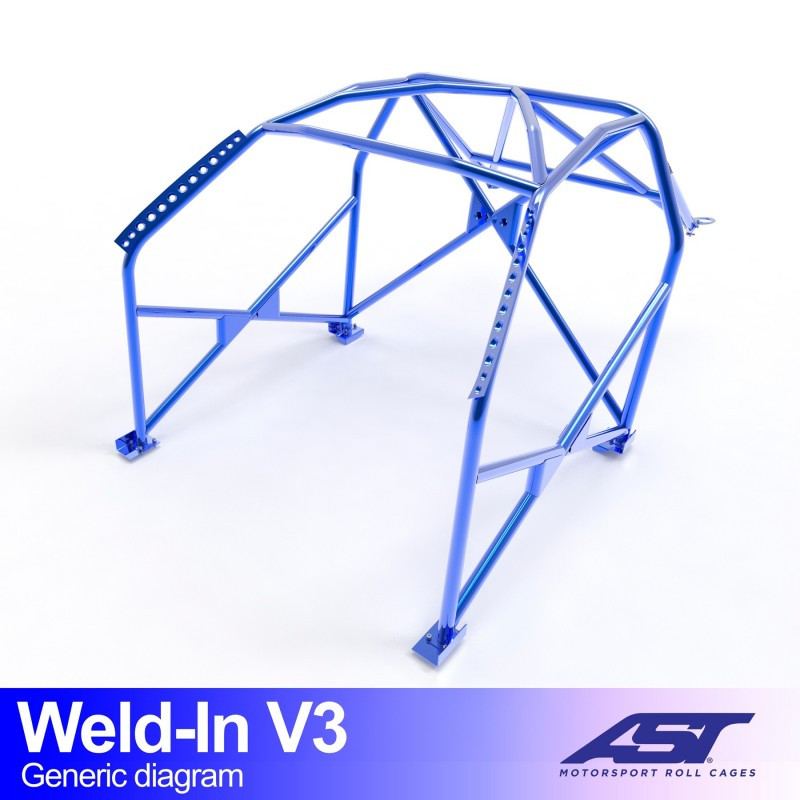 Arceau AST à souder FIA 8 points pour MINI Cooper (R56) 3-portes Hayon - AST-MICOR56-3P-SOUD.V1 - CMBN05669
