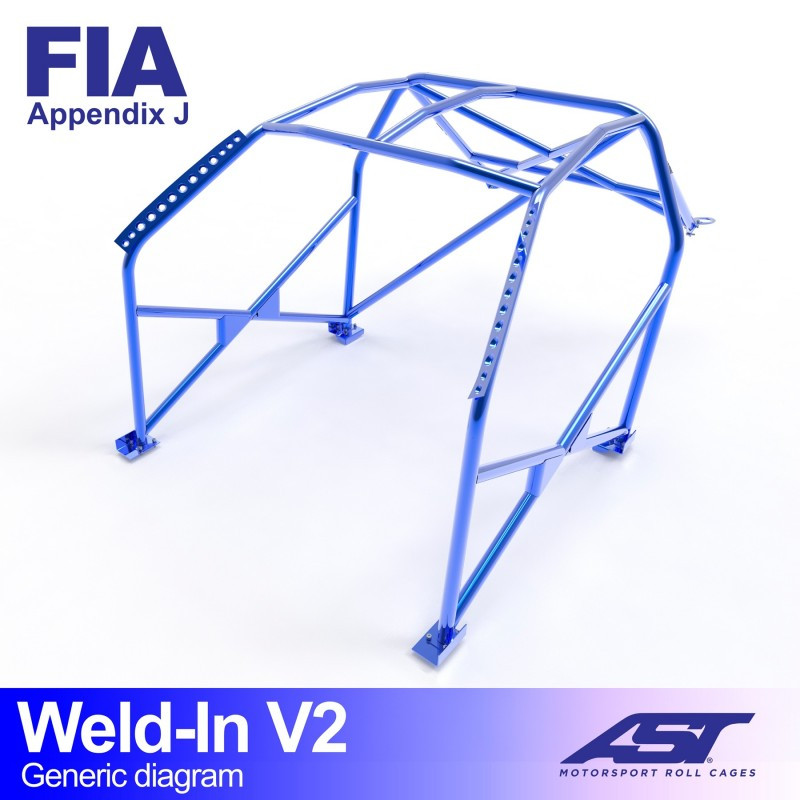 Arceau AST à souder FIA 8 points pour OPEL Kadett (E) 3-portes Hayon - AST-OPKADE-3P-SOUD.V1 - CMBN05702