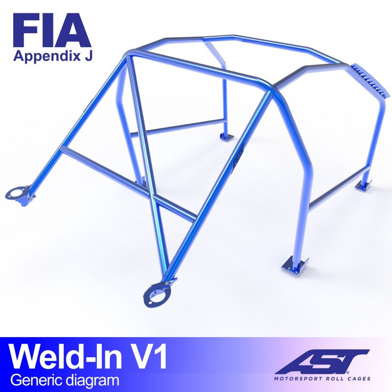 AST 8-punts FIA lasstang voor SEAT 600 2-deurs achterklep - AST-SE600-2P-SOUD.V1 - CMBN07337