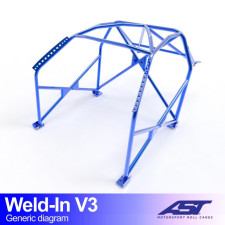 Arceau AST à souder FIA 8 points pour SEAT Leon (1P) 5-portes Hayon