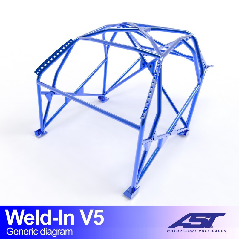 Arceau AST à souder FIA 8 points pour SEAT Leon (5F) 3-portes Hayon - AST-SELE5F-3P-SOUD.V4 - CMBN02434