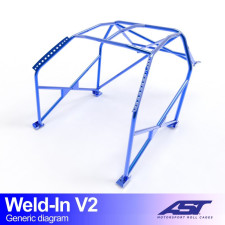 Arceau AST à souder FIA 8 points pour TOYOTA MR-2 (W30) 2-Portes Roadster