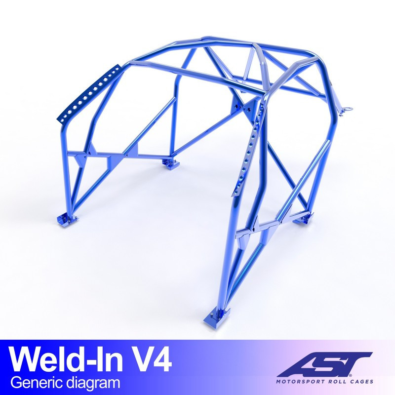 Rolbeugel AST FIA 8-punts las voor TOYOTA MR-2 (W30) 2-deurs Roadster - AST-TOMRW30-2P-SOUD.V2 - CMBN04578