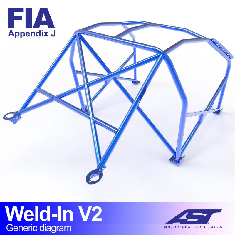 Arceau AST à souder FIA 8 points pour VOLVO 142 2-Portes Coupe - AST-VO142-2P-SOUD.V1 - CMBN05873