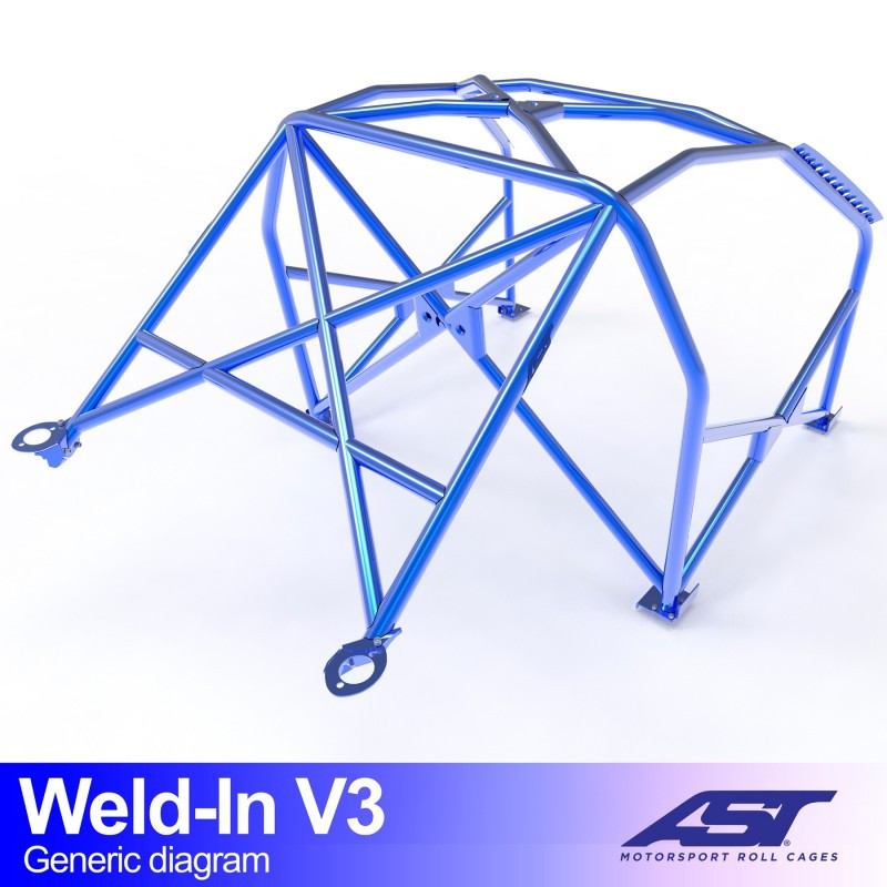 Arceau AST à souder FIA 8 points pour VOLVO 740 4-Portes Berline - AST-VO740-4P-SOUD.V1 - CMBN05773
