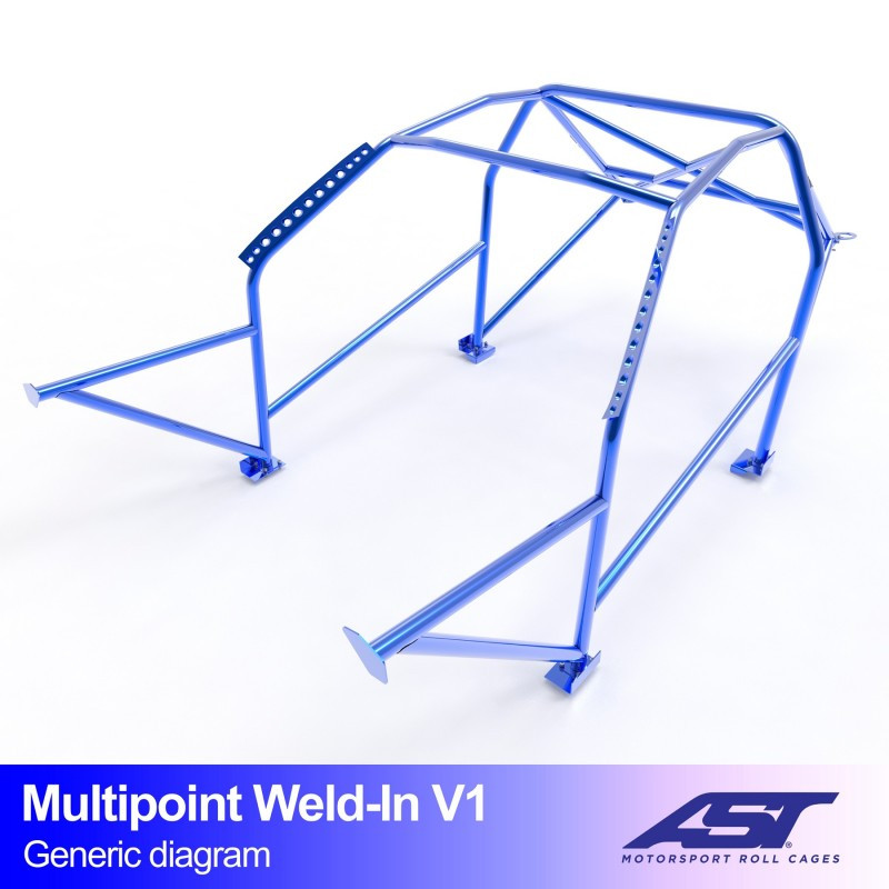Arceau AST Multipoints à souder FIA 10 points pour BMW (E36) 3-Series E36 3-portes Compact RWD - AST-BM3E36-3P-MULT.V1 - CMBN00544