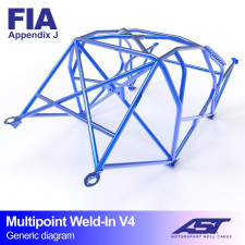 Arceau AST Multipoints à souder FIA 10 points pour BMW (E87) 1-Series E87 5-portes Hayon RWD