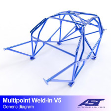 Arceau AST Multipoints à souder FIA 10 points pour HONDA CRX (EF/ED/EE) 3-portes Coupe