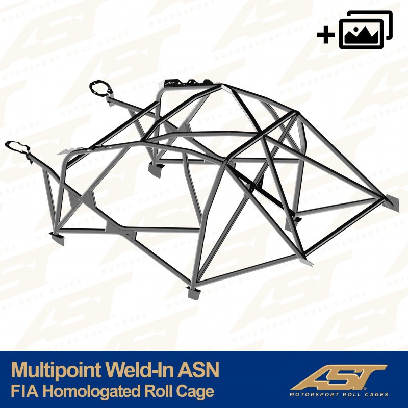 Rolbeugel AST Multipoint FIA vastgelast 10 punten voor HYUNDAI I30 (PDE/PDEN) 5-deurs Fastback - AST-HYI30FB-5P-MULT.V4 - CMBN03106