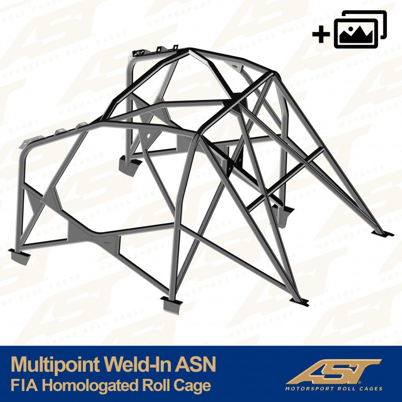 Rolbeugel AST Multipoint weld-on FIA 10 punten voor HYUNDAI Kona (OS) 5-deurs SUV - AST-HYKONA-5P-MULT.V4 - CMBN05932