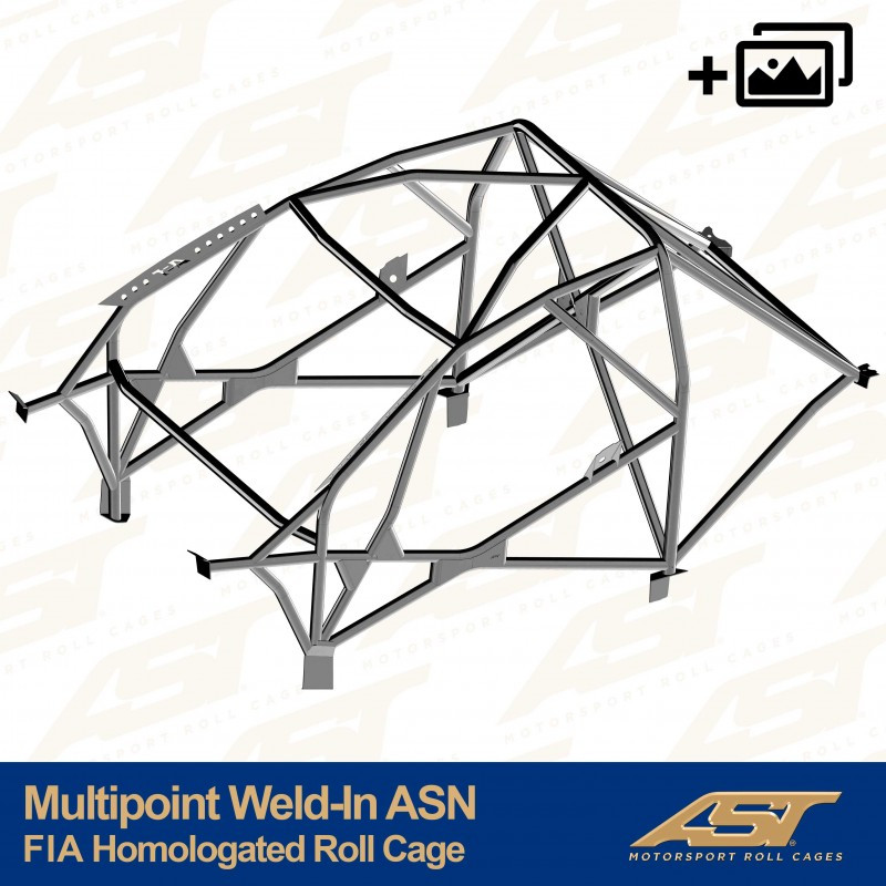 Arceau AST Multipoints à souder FIA 10 points pour MITSUBISHI Lancer EVO X 4-portes Berline - AST-MIEVO10-4P-MULT.V4 - CMBN04081
