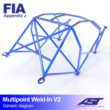 Arceau AST Multipoints à souder FIA 10 points pour OPEL Corsa (A) 3-portes Hayon