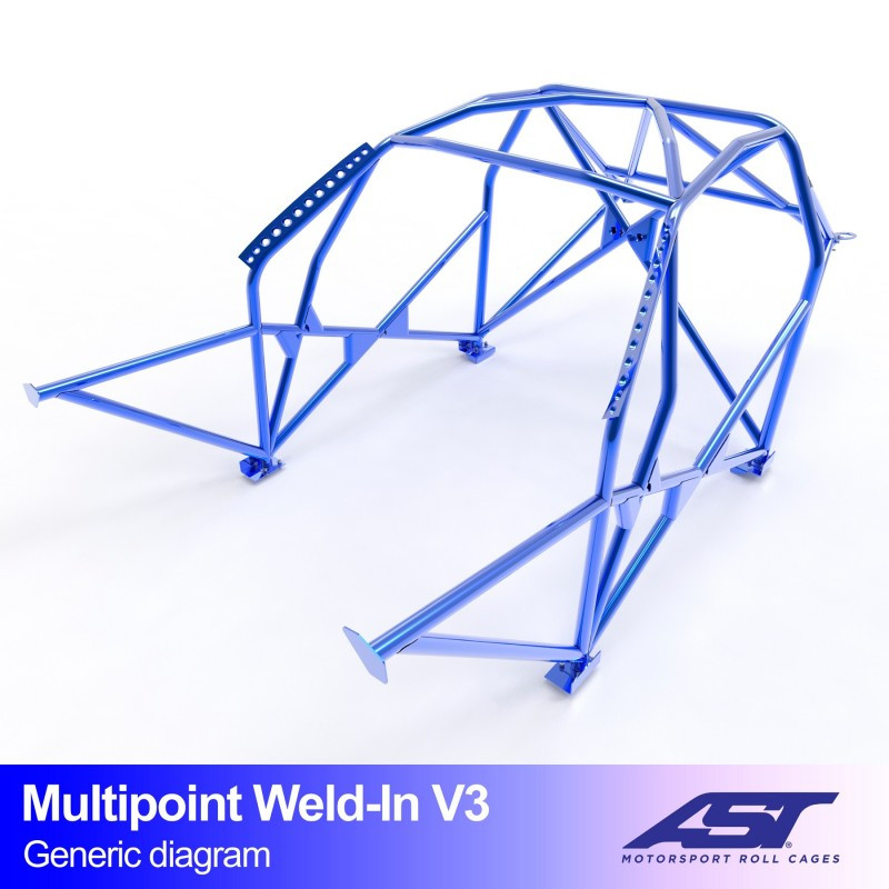 Arceau AST Multipoints à souder FIA 10 points pour OPEL Corsa (E) 3-portes Hayon - AST-OPCORE-3P-MULT.V1 - CMBN01863