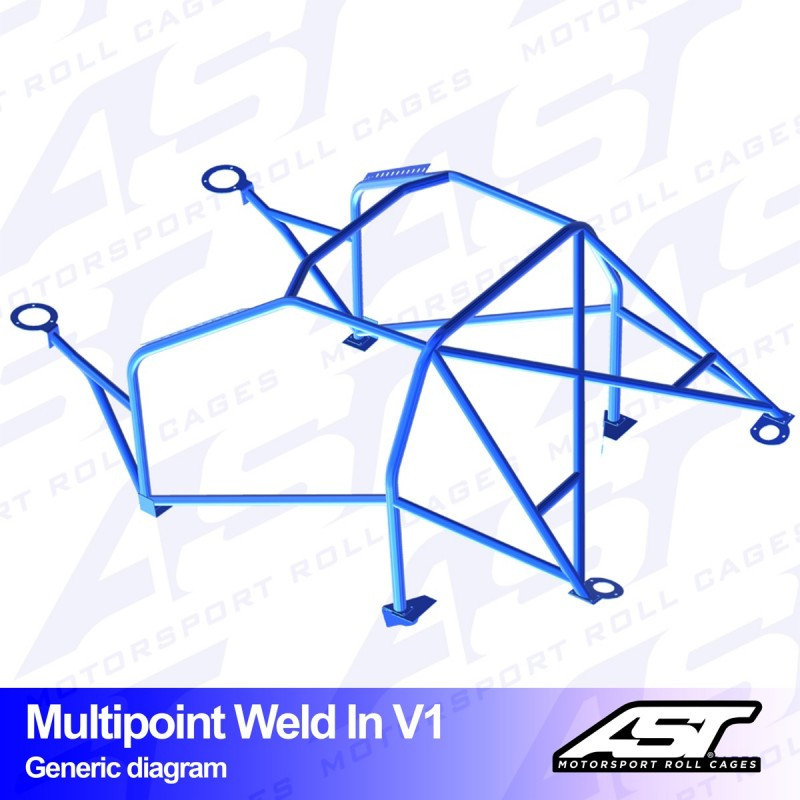 Arceau AST Multipoints à souder FIA 10 points pour PORSCHE 968 (1992-1995) 3-portes Coupe RWD - AST-PO968-3P-MULT.V1 - CMBN04277