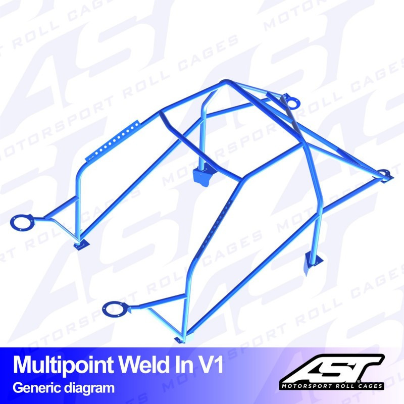 Arceau AST Multipoints à souder FIA 10 points pour PORSCHE 968 (1992-1995) 3-portes Coupe RWD - AST-PO968-3P-MULT.V1 - CMBN04277