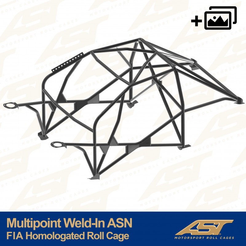Arceau AST Multipoints à souder FIA 10 points pour RENAULT Clio (Phase 3) 3-portes Hayon - AST-RECLIO3-3P-MULT.V2 - CMBN04843