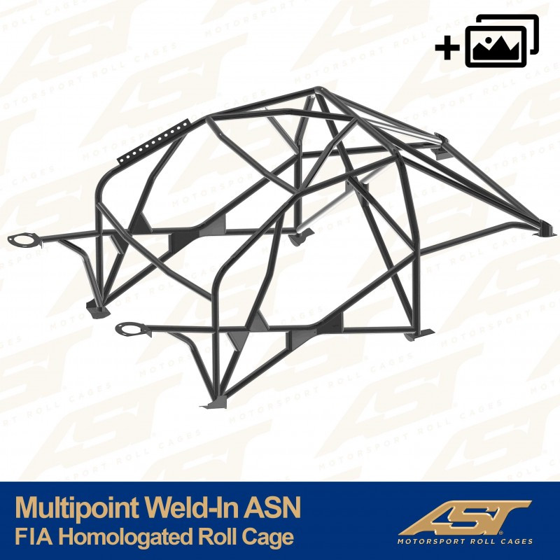 Arceau AST Multipoints à souder FIA 10 points pour RENAULT Clio (Phase 3) 3-portes Hayon - AST-RECLIO3-3P-MULT.V2 - CMBN04843