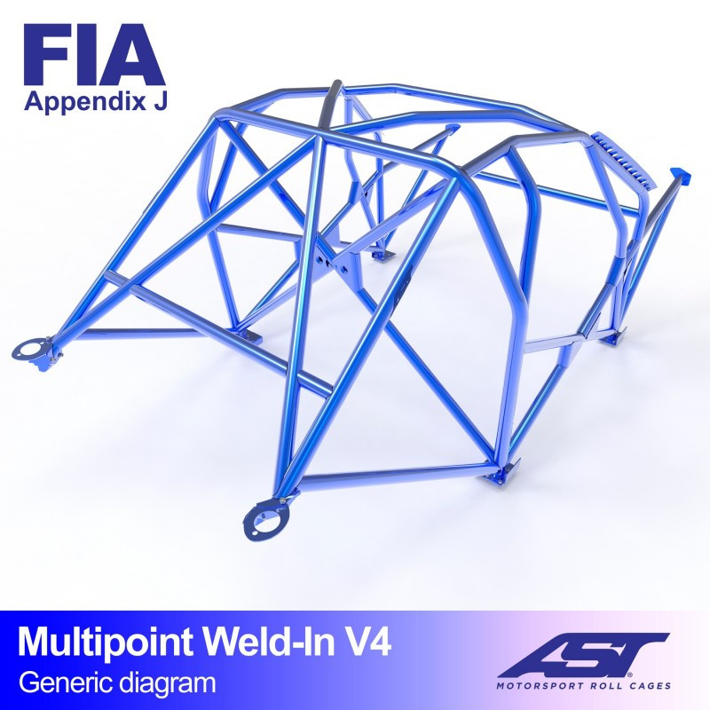 Arceau AST Multipoints à souder FIA 10 points pour SEAT 600 2-portes Hayon - AST-SE600-2P-MULT.V1 - CMBN07342