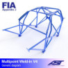 Rolbeugel AST Multipoint vastgelast FIA 10 punten voor SUBARU Impreza (GC8) 4-deurs Sedan 4WD