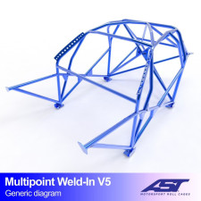 Arceau AST Multipoints à souder FIA 10 points pour SUZUKI Swift (ZC32S) 3-portes Hayon