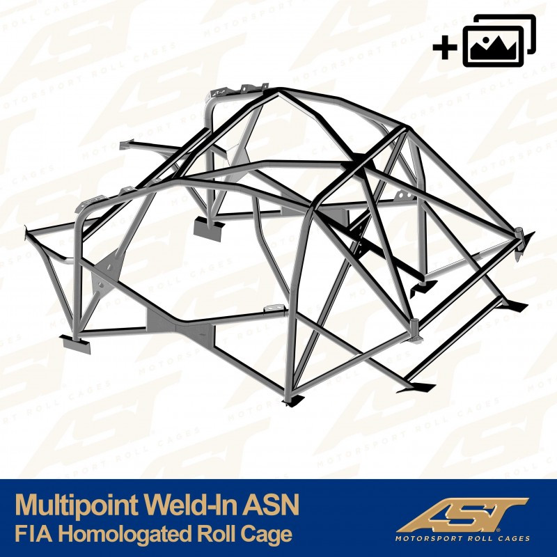 Arceau AST Multipoints à souder FIA 10 points pour TOYOTA GR Yaris (GXPA16) 3-portes Hayon - AST-TOYAGR-3P-MULT.V4 - CMBN06203