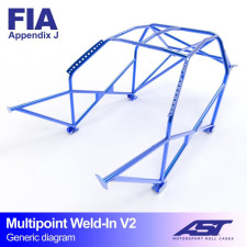 Arceau AST Multipoints à souder FIA 10 points pour VOLKSWAGEN Golf (Mk3) 3-portes Hayon