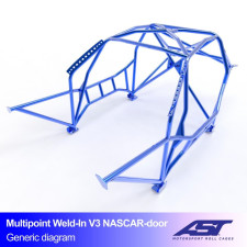 Arceau AST Drift (Type Nascar) structure à souder FIA 10 points pour BMW (E46) 3-Series E46 2-portes Coupe RWD