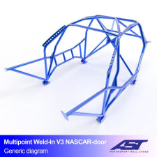 Arceau AST Drift (Type Nascar) structure à souder FIA 10 points pour BMW (F82) 4-Series F82 2-portes Coupe RWD