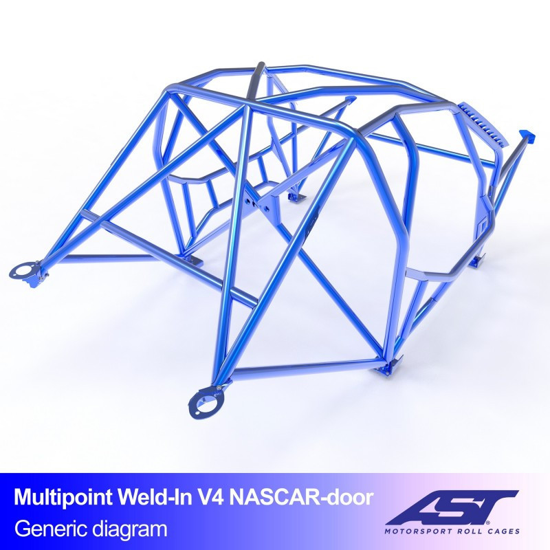 Rolbeugel AST Drift (Nascar-type) 10-punts FIA-lasconstructie voor NISSAN SILVIA (S13) 3-deurs achterklep - AST-NISIL13-3P-DRMU.V3 - CMBN03637