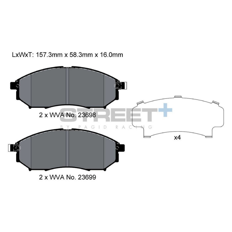Street+ Pagid brake pads T8040 - PA-8040.ST - T8040SP2001 - 4056029070568