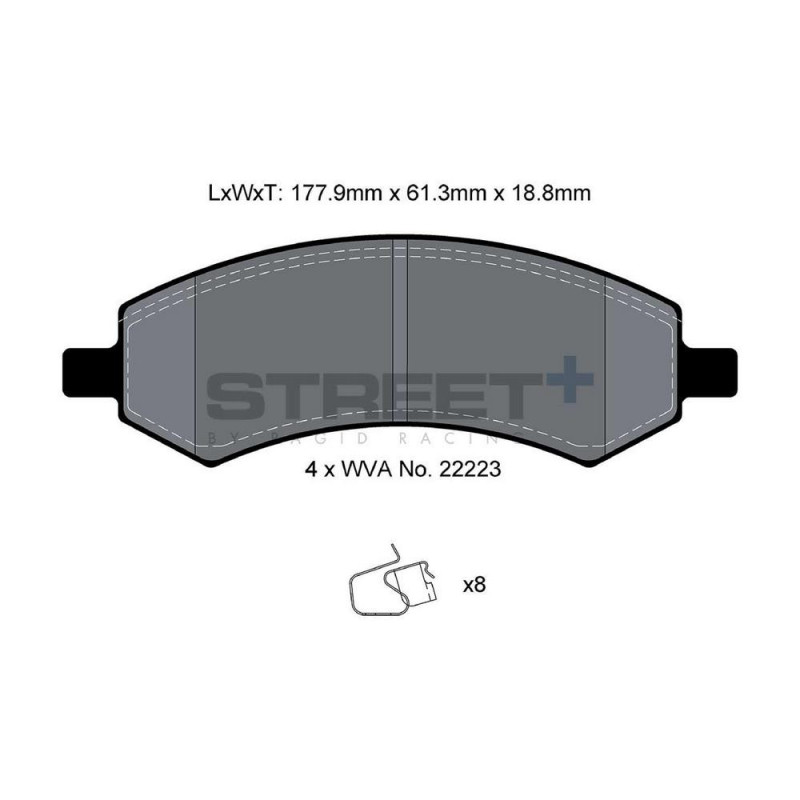 Pagid T8136 Street+ ph2 remblokken - PA-8136.ST - T8136SP2001 - 4056029070476
