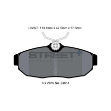 Plaquettes de frein Pagid T8140 Street+ ph2