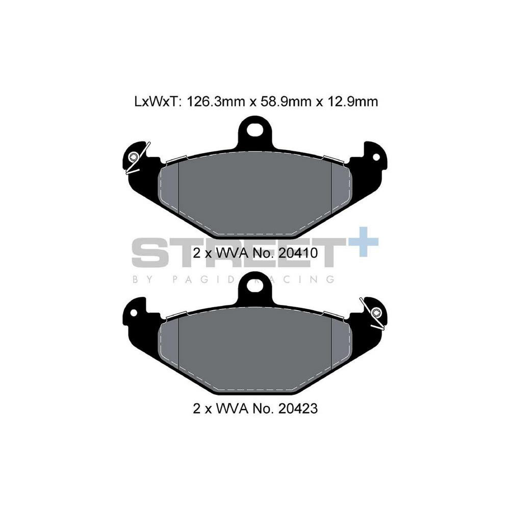 Street+ Pagid brake pads T8150 - PA-8150.ST - T8150SP2001 - 4056029070346
