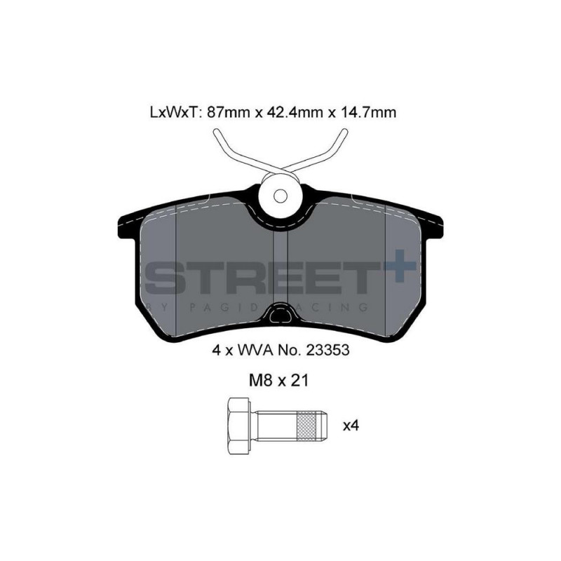 Plăcuțe de frână Pagid T8170 Street+ ph2 - PA-8170.ST - T8170SP2001 - 4056029071541