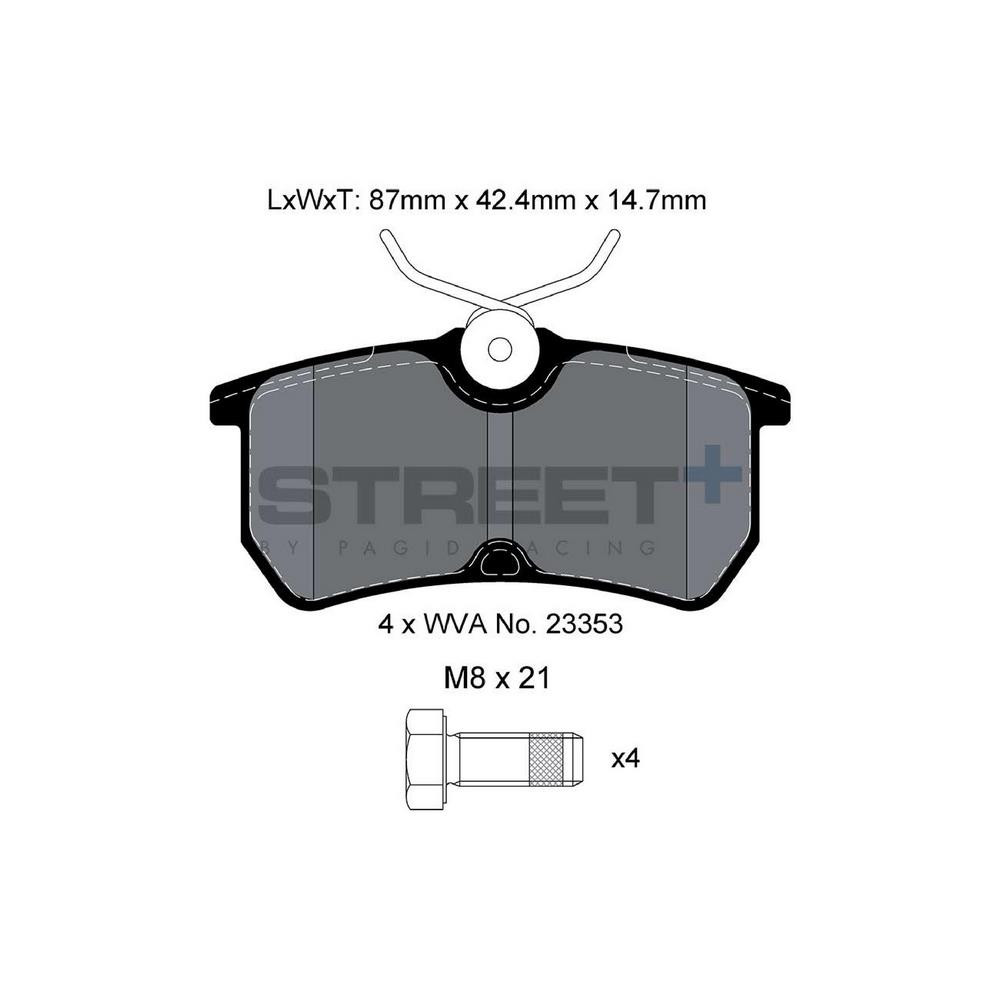 Plăcuțe de frână Pagid T8170 Street+ ph2 - PA-8170.ST - T8170SP2001 - 4056029071541