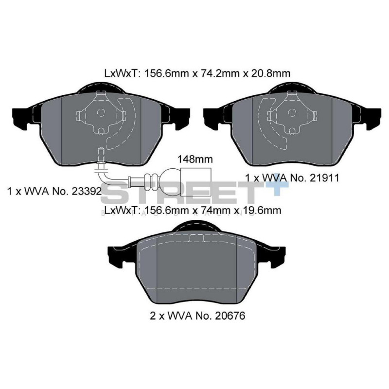 Plăcuțe de frână Pagid T8173 Street+ ph2 - PA-8173.ST - T8173SP2001 - 4056029070537