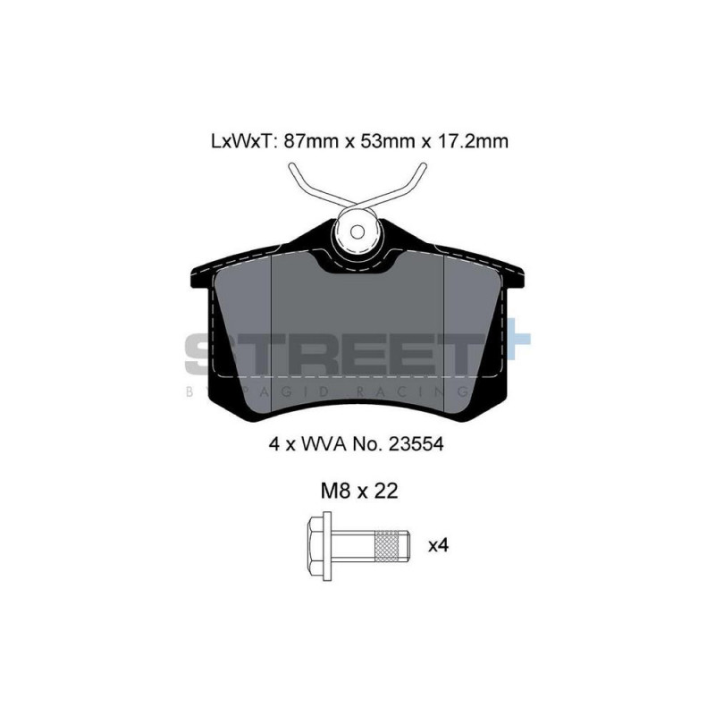 Plăcuțe de frână Pagid T8176 Street+ ph2 - PA-8176.ST - T8176SP2001 - 4056029070544
